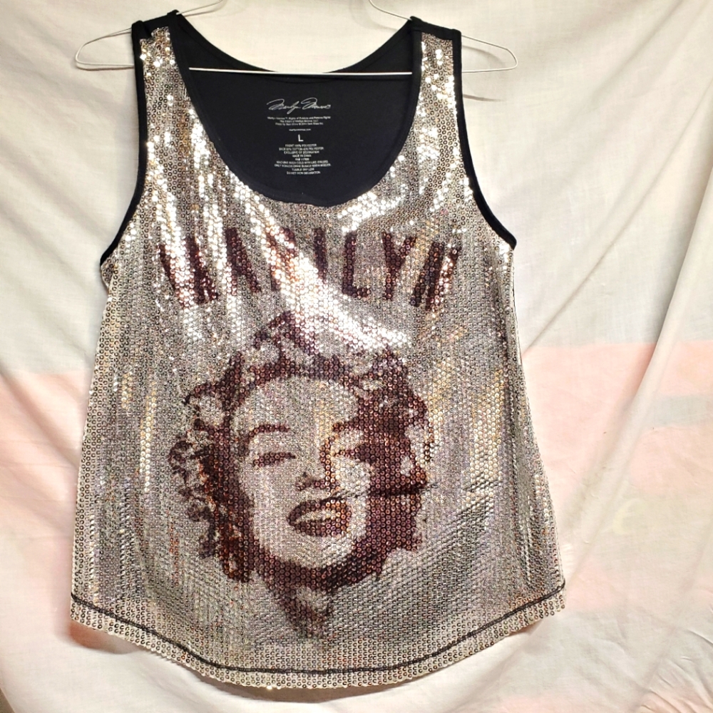 Marylin Monroe Sparkle Tank Top Lg.